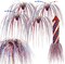 6 Pack 4th of July Patriotic Stem Picks, 27.6" Red White and Blue Firework Table Centerpieces with Stars, Flexible Floral Picks for Memorial Day, Veterans Day & 250th American Anniversary Decor